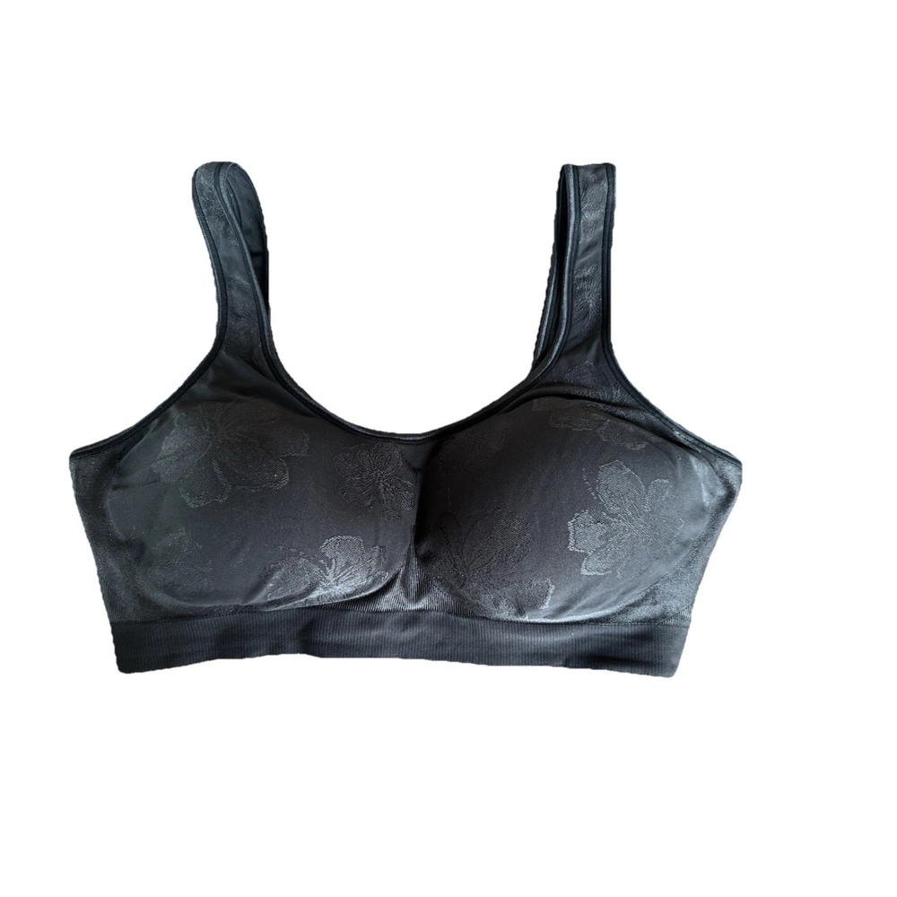 Bali Womens Bra 2XL Black Wireless Full Coverage Comfort Straps 3488/B488